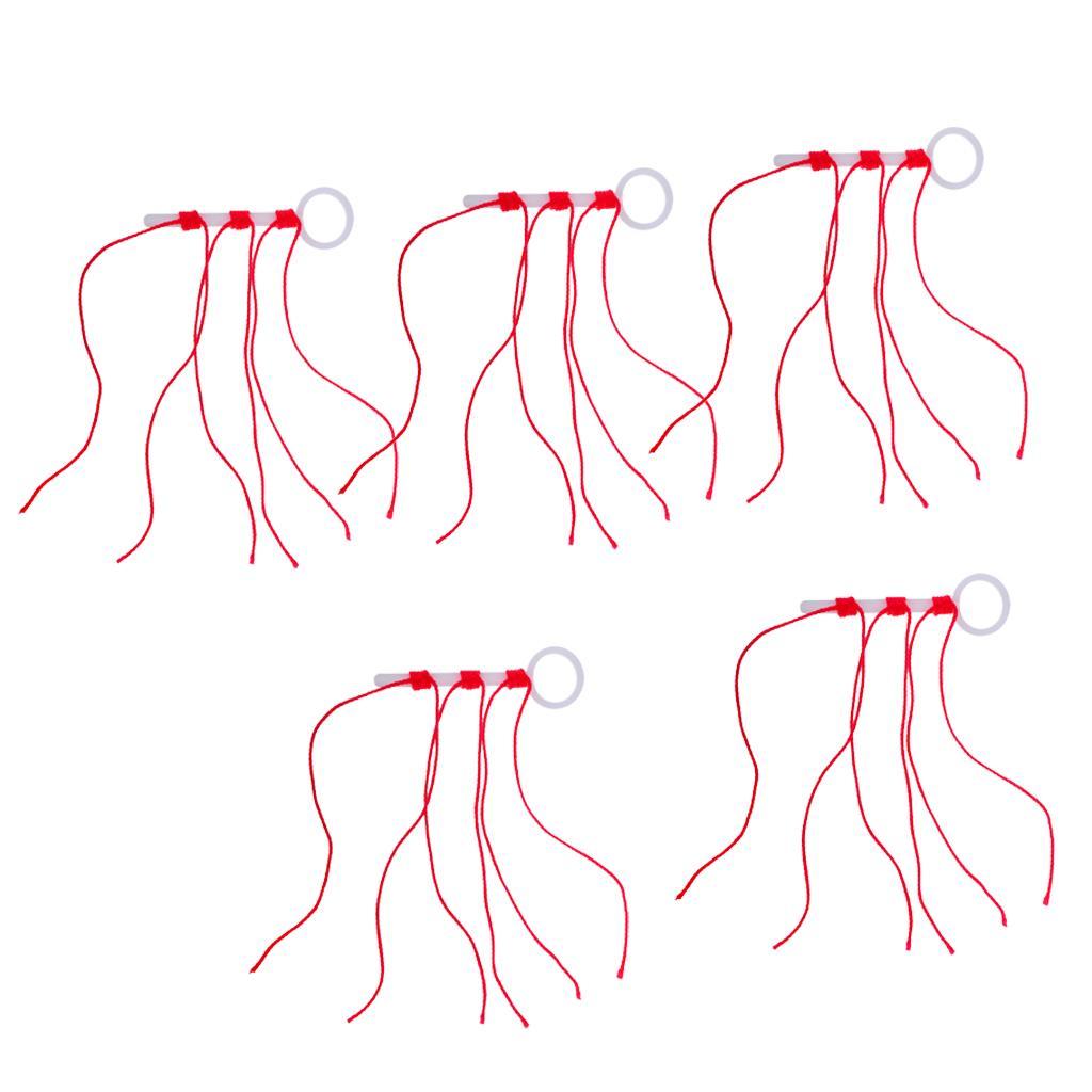 2x 6pcs Bobber Stop Knots Rock Fishing Buoy Kit Rock Fishing Tackle Tool Red