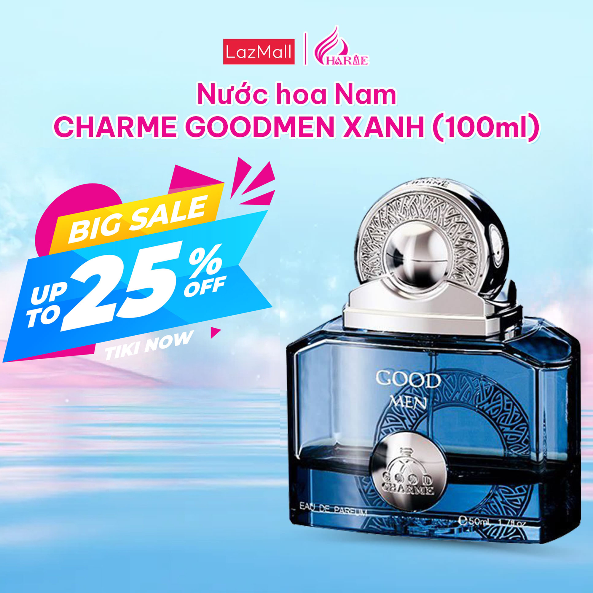 Nước Hoa Nam Cao Cấp GOOD CHARME GOODMEN XANH 50ml Lưu Hương Lâu Nam Tính, Mạnh Mẽ_Nước Hoa Chính Hãng