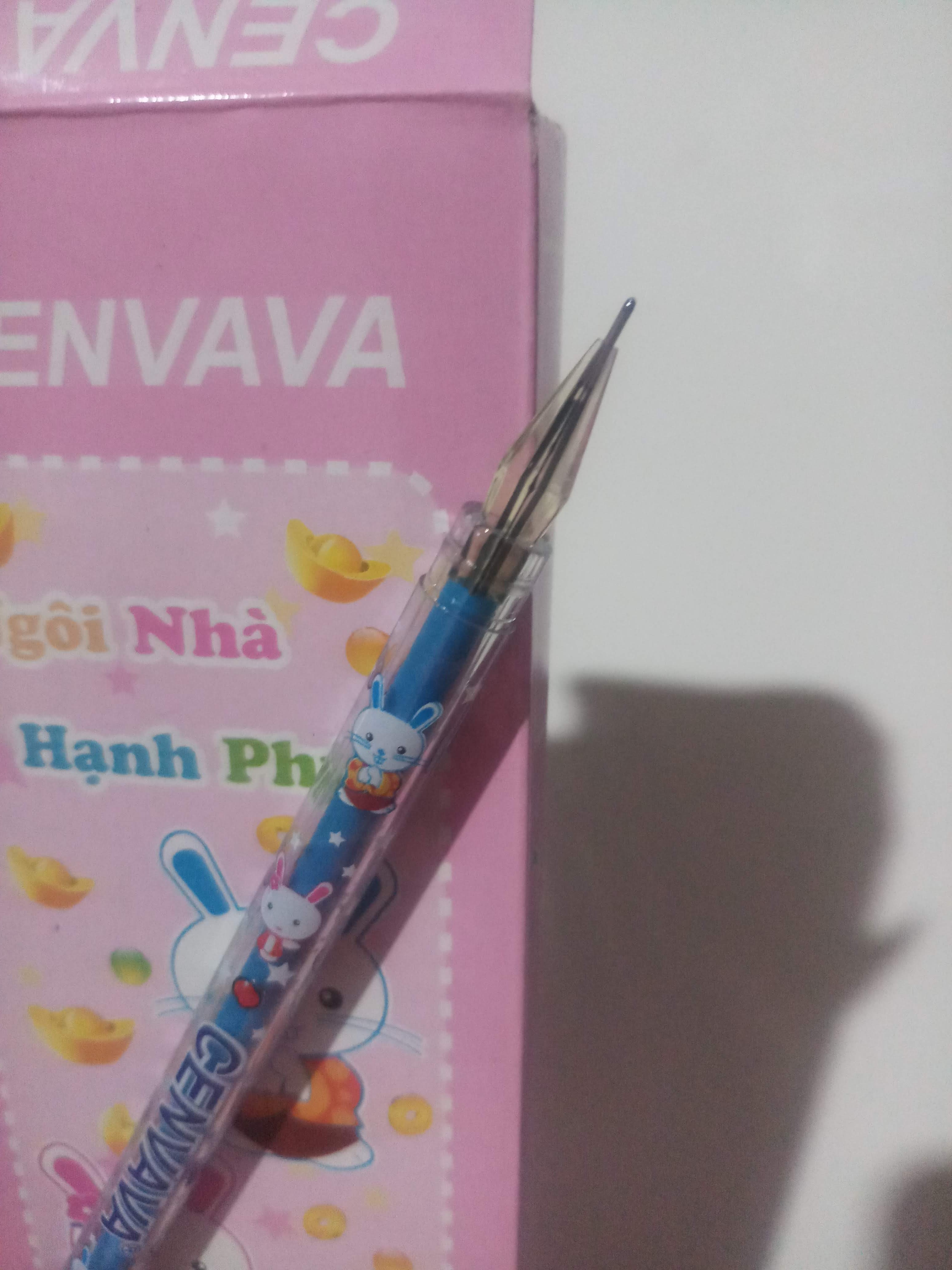 Hộp 12 bút mực gel mực xanh Cenvava Mini-1133