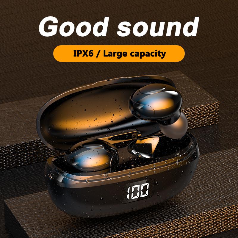 TWS Tai Nghe Nhét Tai Không Dây Bluetooth IPX6 Chống Nước Tai Nghe Nhét Tai Thể Thao HiFi Stereo Tai Nghe Nhét Tai Cho iPhone IOS/Android Tai Nghe
