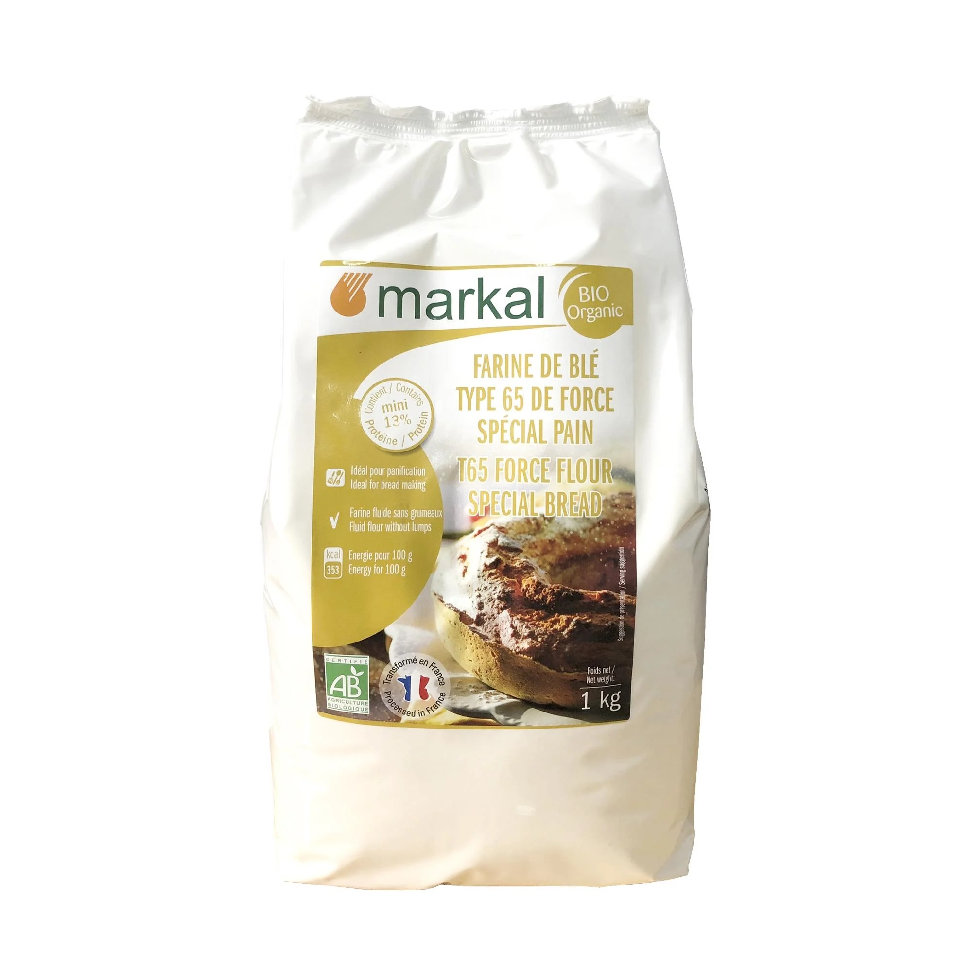 Bột mì hữu cơ T65 Markal 1kg