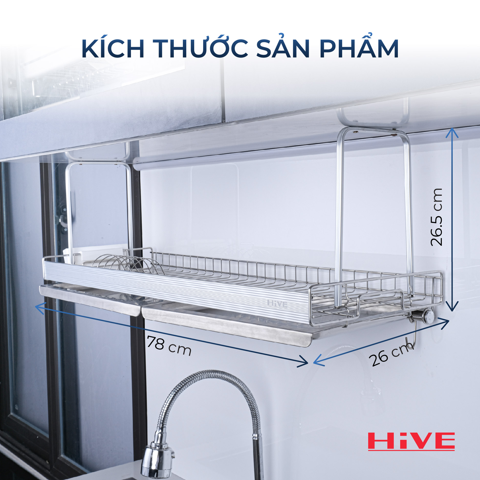 Kệ chén bát treo đáy tủ bếp HiVE SK-ALC A New