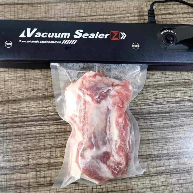 Máy hút chân không bảo quản thực phẩm Vacuum Sealer mini cao cấp tự hàn miệng tiện dụng tặng kèm túi hút