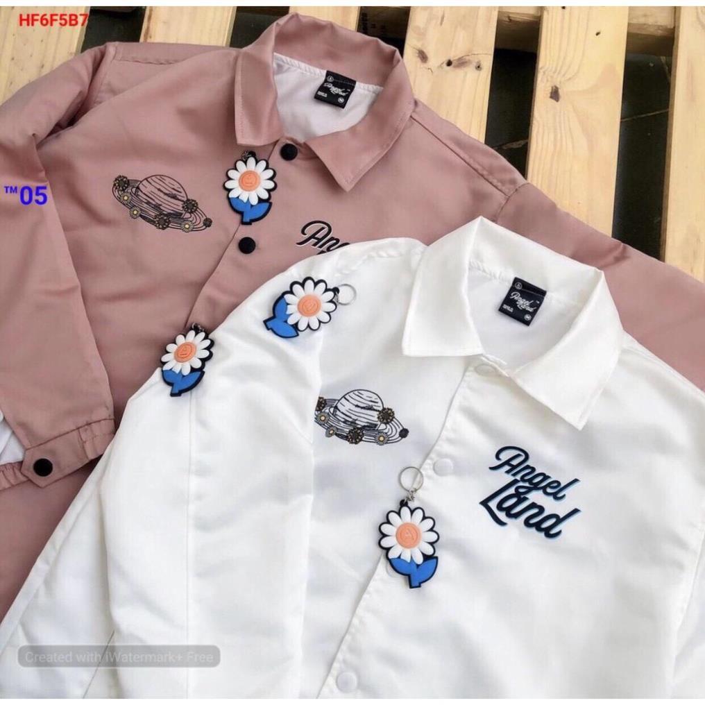 Áo Khoác dù nam nữ Angle Land unisex form rộng cổ bẻ dáng jacket chống nắng tốt