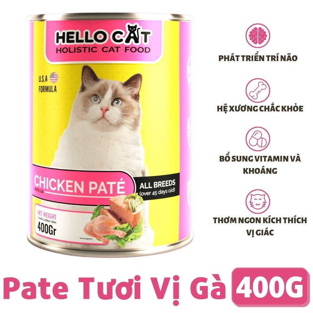 Pate Mèo Vị Gà Bắt Vị Dễ Ăn - Hello Cat Chicken Pate 400G