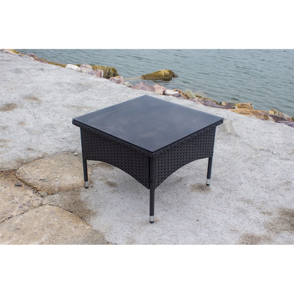 WEGO Bàn ban công / Bàn sân vườn / Bàn hồ bơi bằng mây nhựa // Outdoor Furniture Balcony Table Rattan furniture Side Table for Indoor-Outdoor