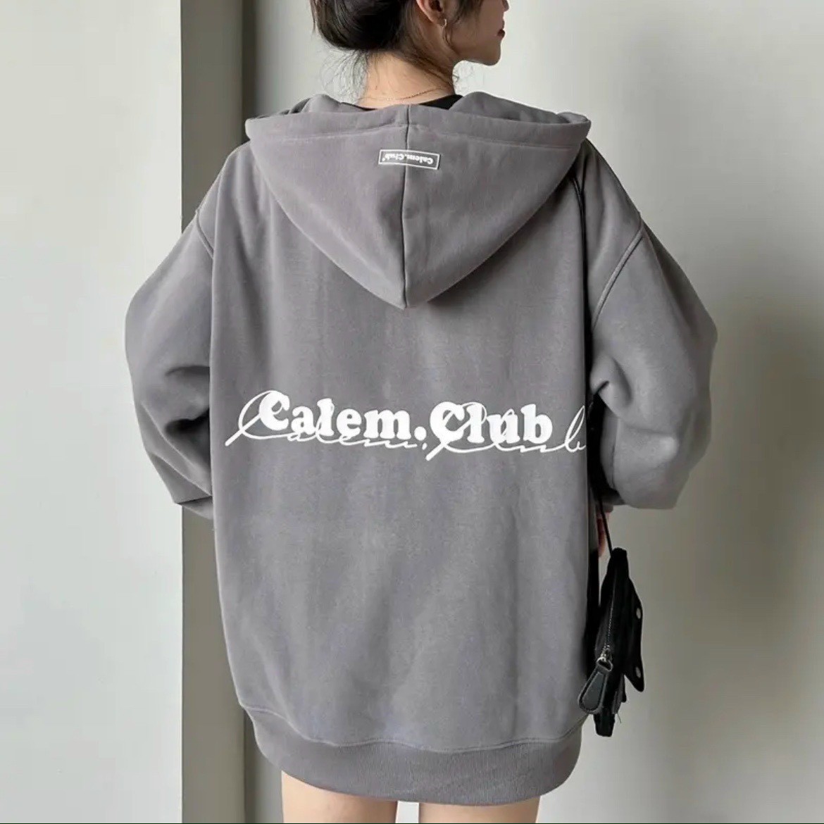 Hoodie zip chữ CALEM.CLUB - Áo khoác nỉ dây kéo nhiều màu dày dặn form rộng unisex, Áo Khoác Nỉ Mỏng chống nắng