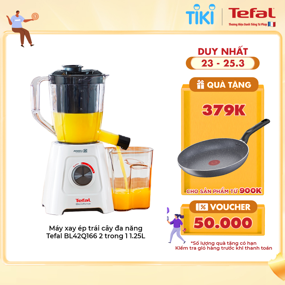 Máy xay sinh tố và ép trái cây Tefal BL42Q166- 2L - Hàng chính hãng