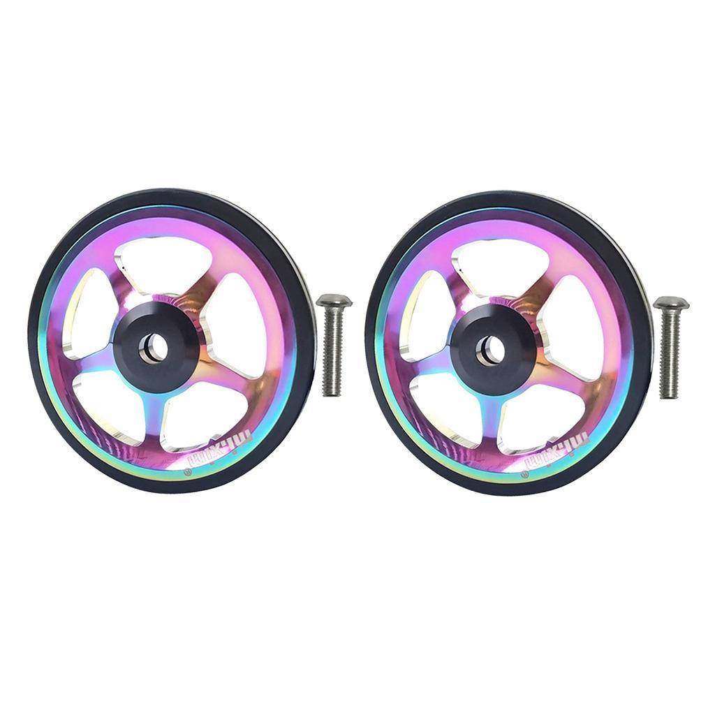 2Pcs Folding Bike Easy Wheel 6CM Easy Wheel For  Carrying Parts