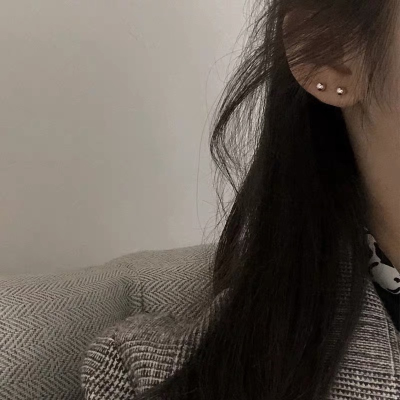 Set 3 đôi khuyên tai tròn nhỏ đơn giản