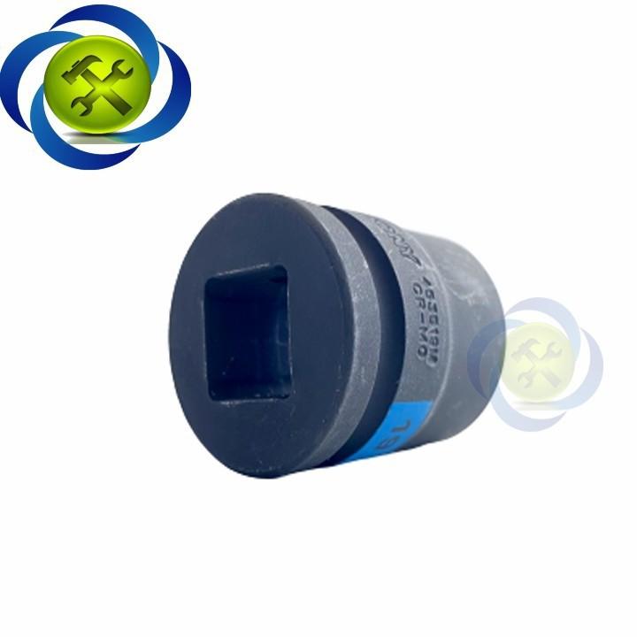 Tuýp 19mm loại 1/2 Kingtony 453519M ngắn 6 cạnh màu đen