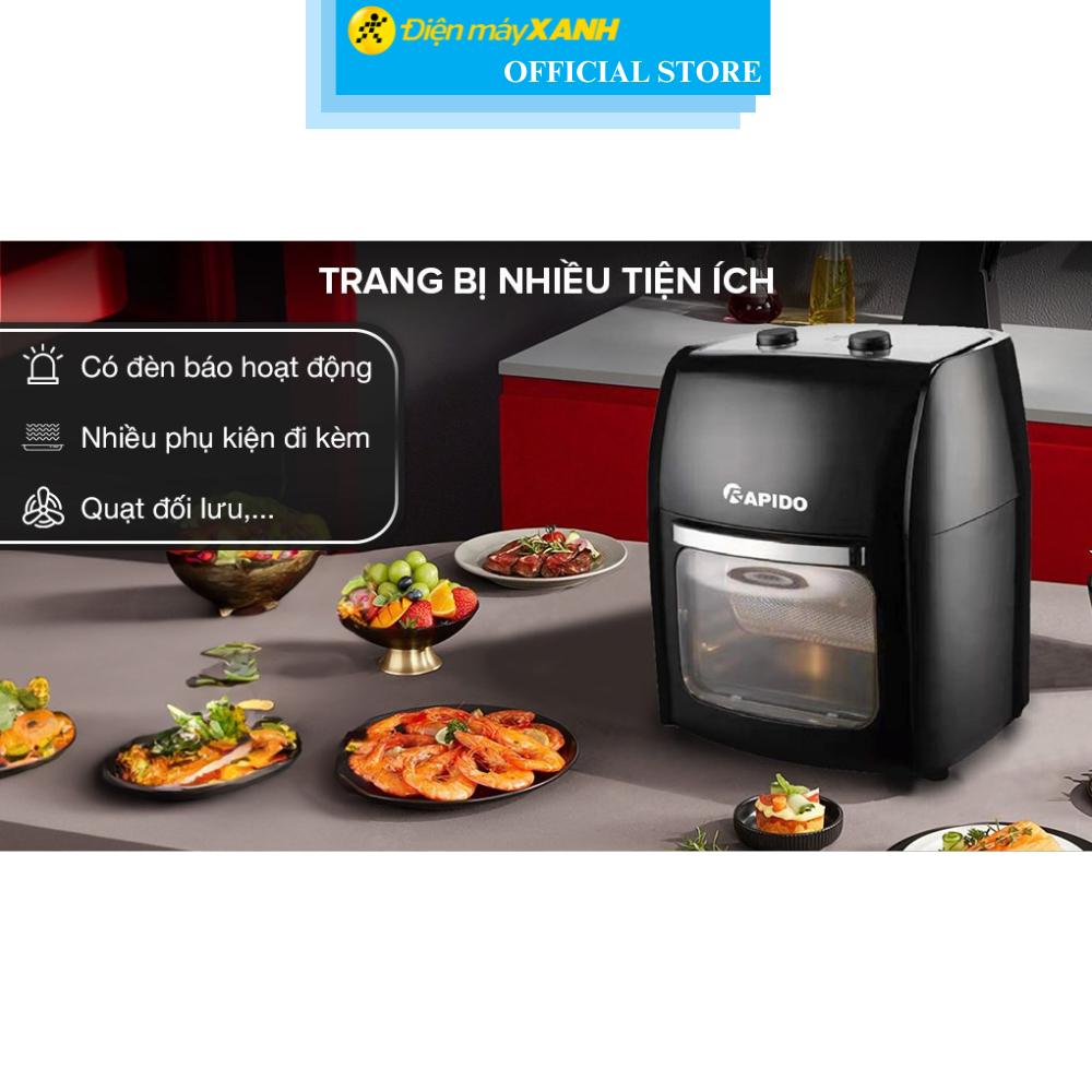 Lò chiên không dầu Rapido RAF-12M1 12 lít - Hàng chính hãng