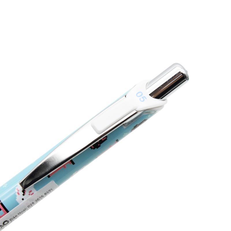 Bút Gel EnerGel Kawaii Pixel Art 0.5 mm - Pentel BLN75KW37-C - Kitsune - Mực Xanh
