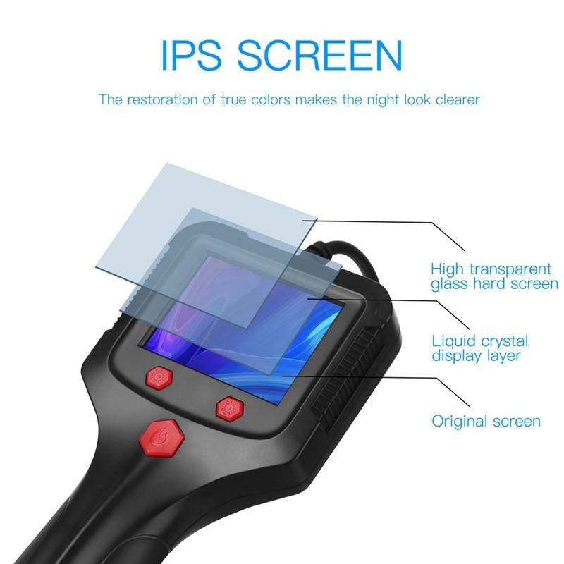 Công Nghiệp Camera Nội Soi 2.4 ''Màn Hình IPS HD1080P 10 Mét Cứng Cáp Ống Cống Kiểm Tra Borescope IP68 Chống Nước 2600mA