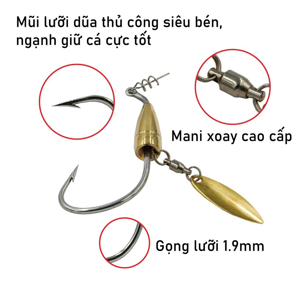 Lưỡi câu lure mồi giả AR15 sản xuất thủ công chuyên dùng cho mồi mềm cá lóc