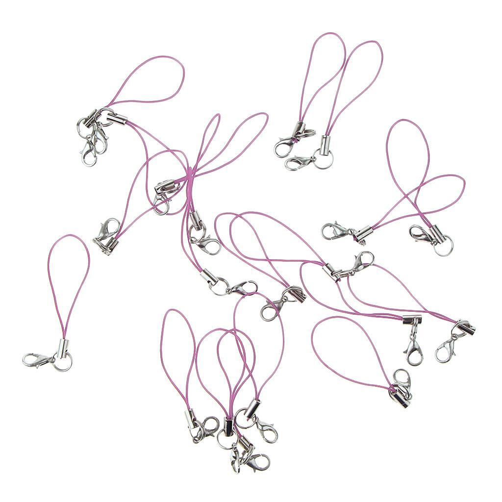 3-5pack 20pcs DIY Mobile Cellphone Keychain Lanyard Charms DIY Rope Light