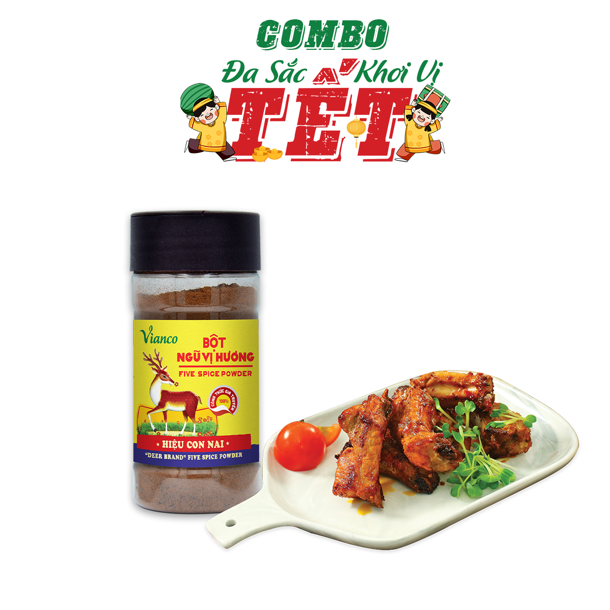 Combo Tết An Khang (Hũ Bột Cà Ry + Hũ Bột Ngũ Vị Hương)