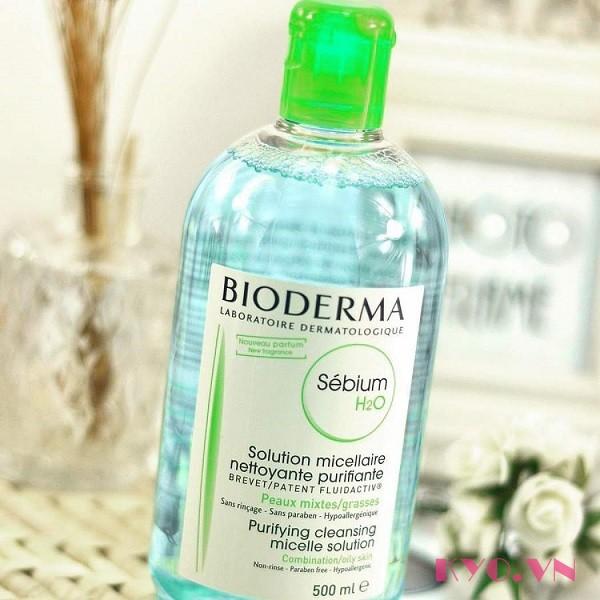 Dung dịch làm sạch và tẩy trang dành cho da dầu Bioderma Sebium H2O màu xanh