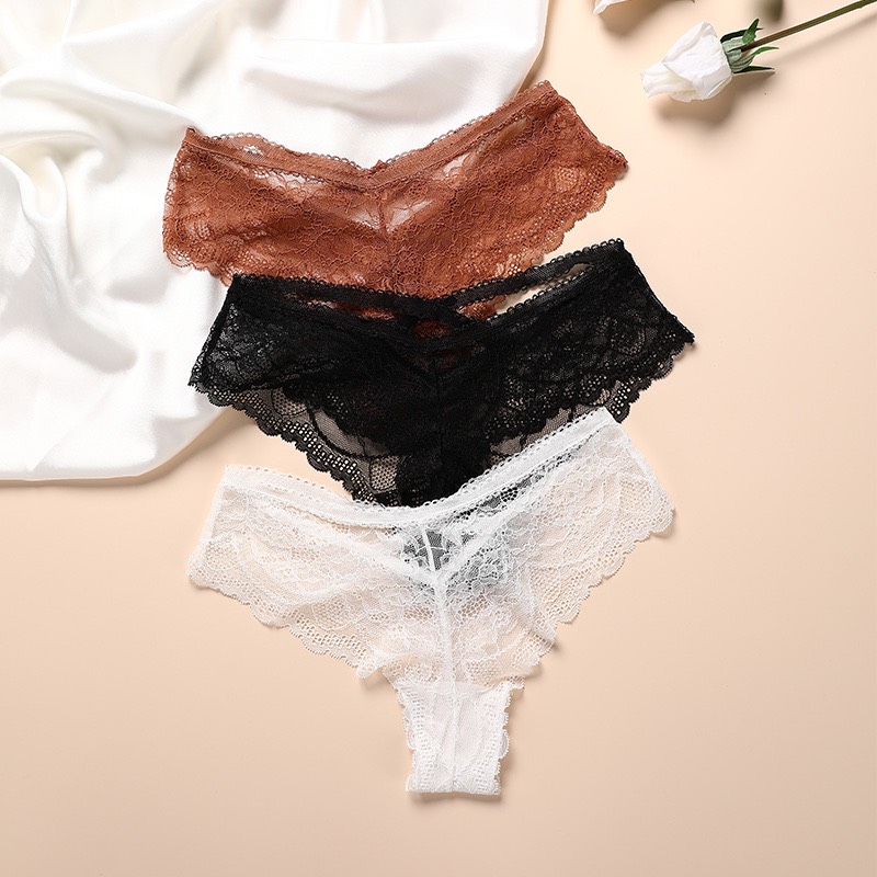 Quần Lót Ren Hoa Văn Nữ Tính - B.Lingerie