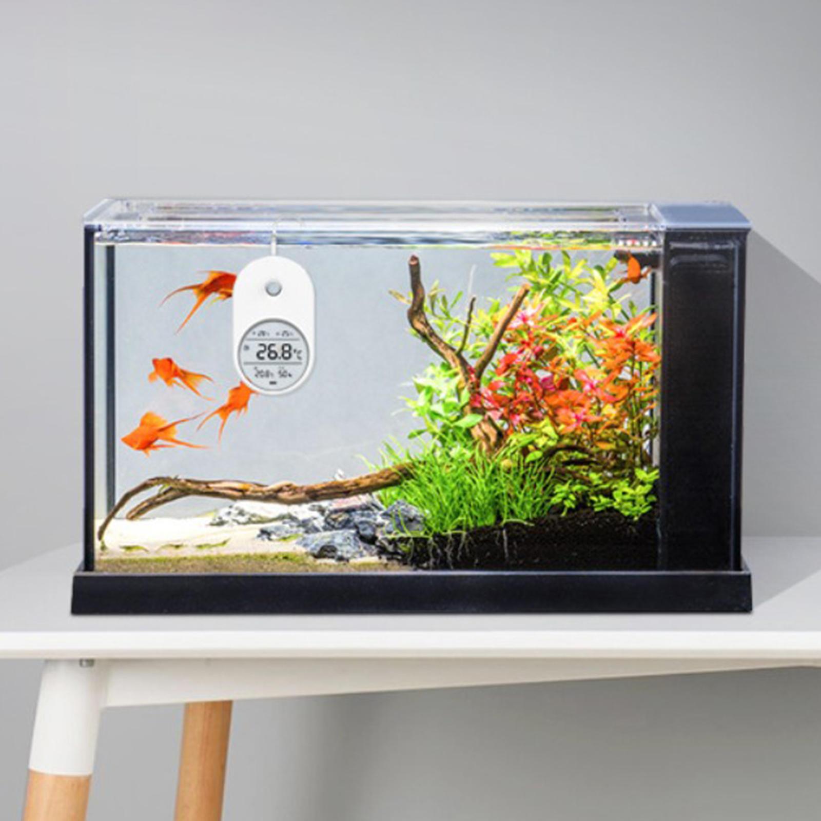 3in1 LCD Digital Aquarium Thermometer Fish Tank Temperature for Reptiles