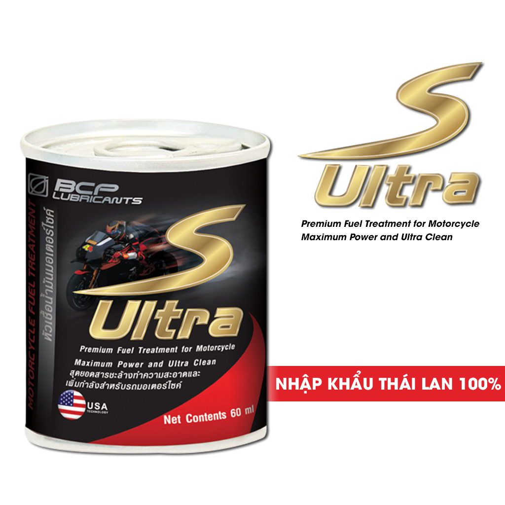 Combo 3 Chai Phụ Gia Làm Sạch Buồng Đốt BCP S-Ultra 60ML (Tặng 1 Chai Cùng Loại)