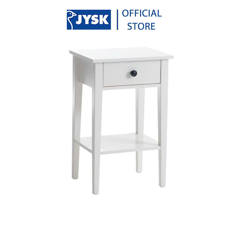 Tủ đầu giường | JYSK Nordby | gỗ công nghiệp | trắng | R42xS36xC65cm