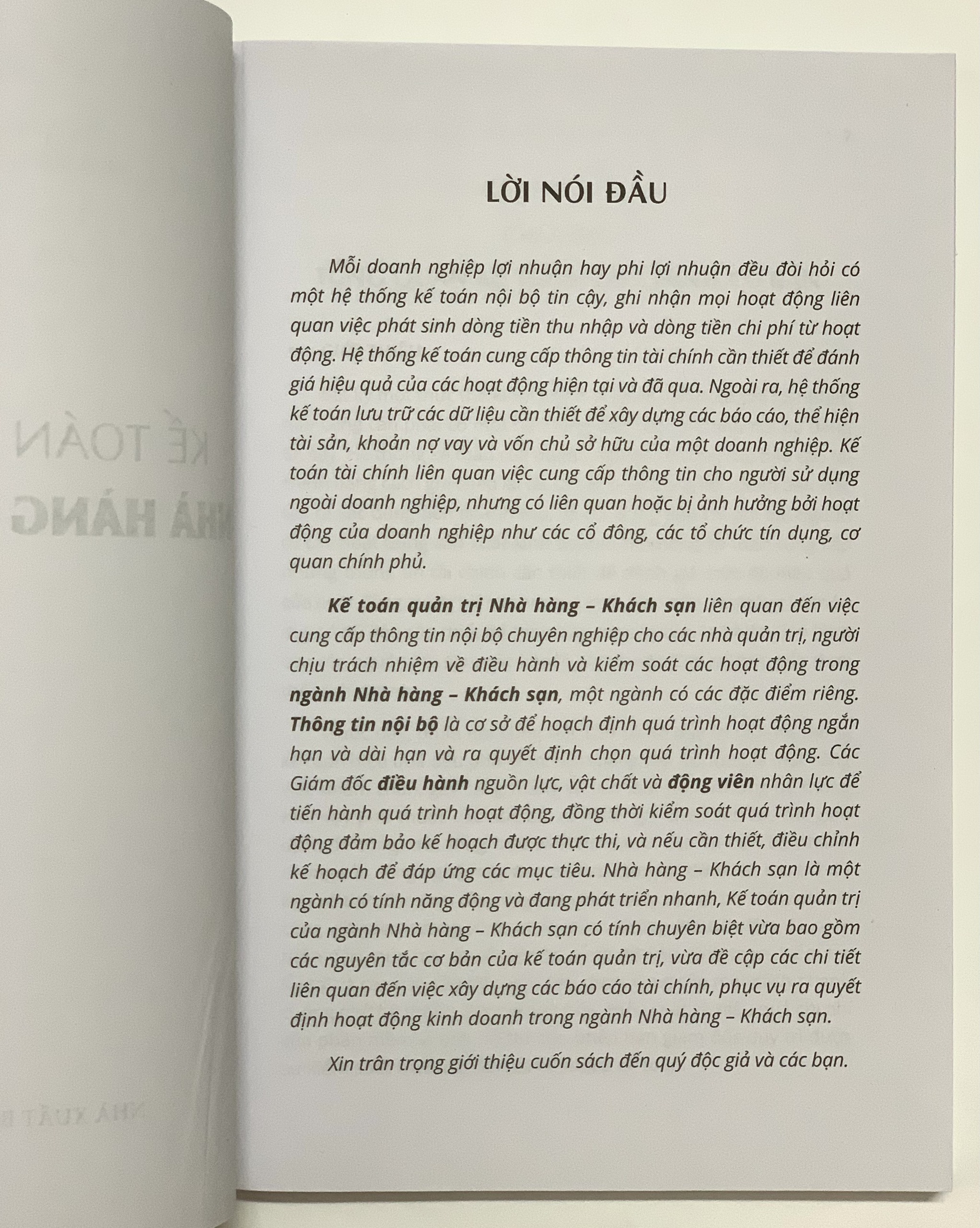 Sách - Kế Toán Quản Trị Nhà Hàng Khách Sạn