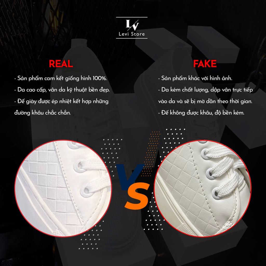 Giày Nam Trắng Thời Trang Cao Cấp - Giày Thể Thao Nam Sneaker Fashion In Black or White