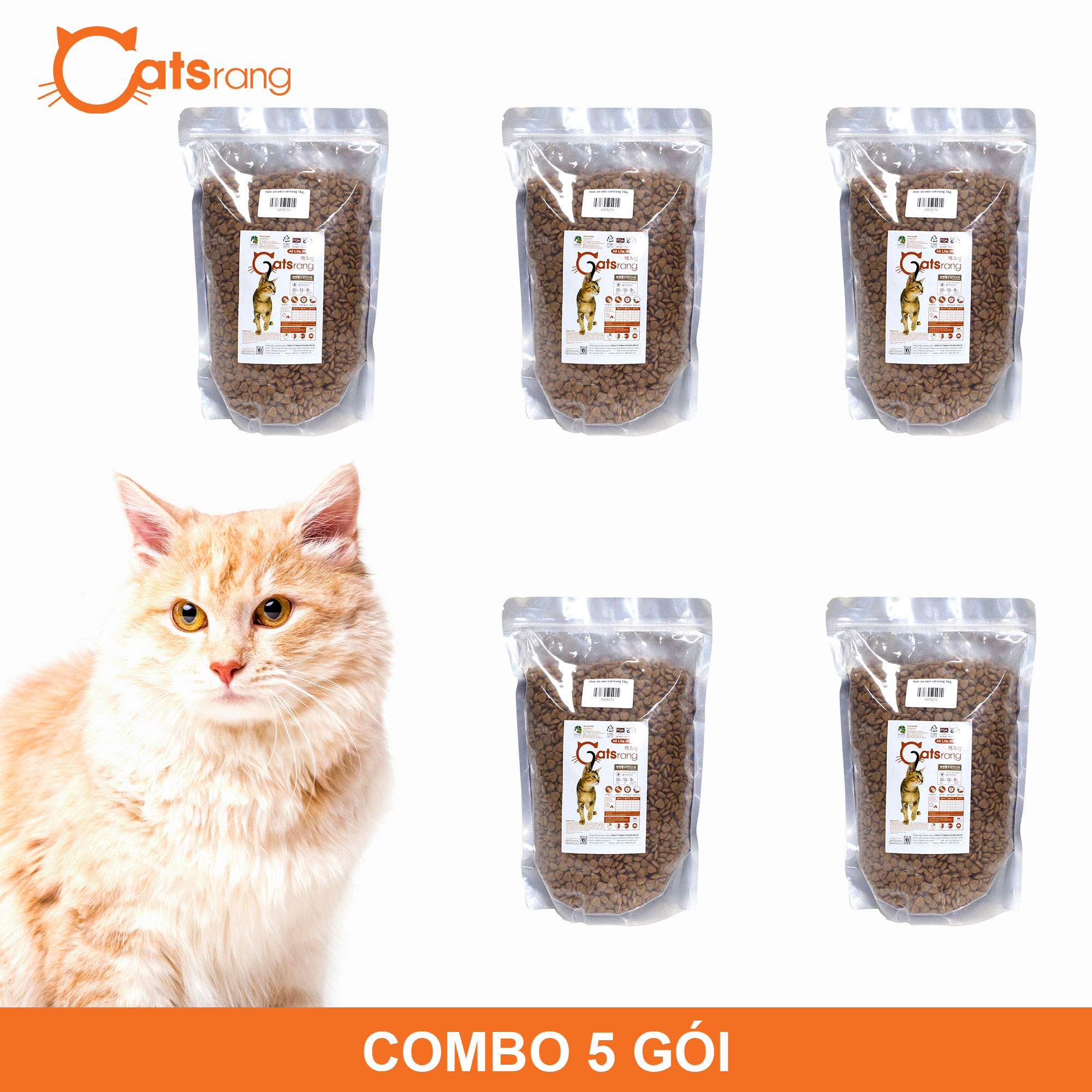 Thức ăn cho mèo mọi lứa tuổi Catsrang 5kg 