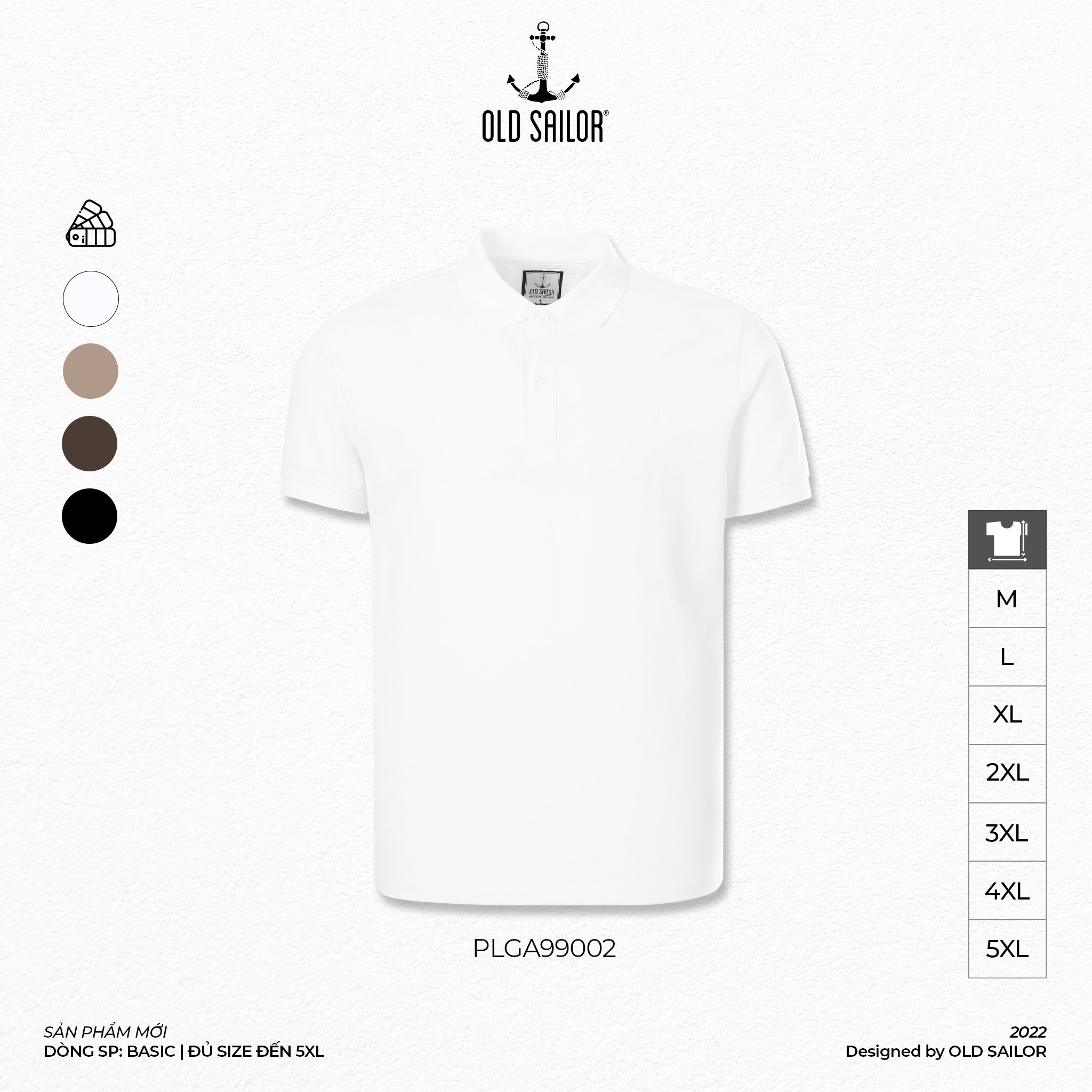 Áo polo basic nam Old Sailor - O.S.L BASIC PREMIUM POLO - 99002 - Big size upto 5XL