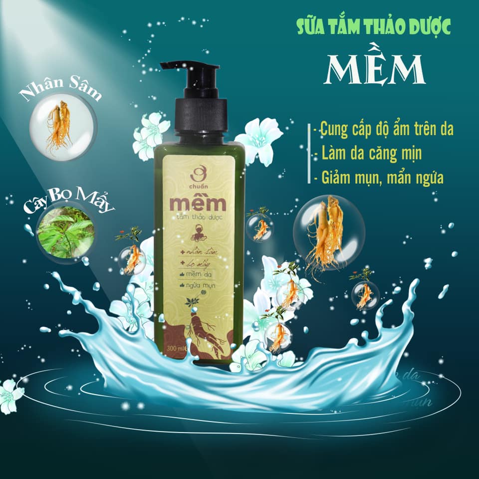 MỀM - Sữa tắm thảo dược An Thái Hưng - 300ml mềm da, ngăn ngừa mụn