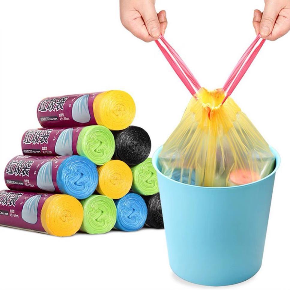 Sale !!! Túi Đựng Rác Tự Phân Huỷ Có Dây Rút - 45x50 Cm - 15 túi/Cuộn Shop Phúc Yến
