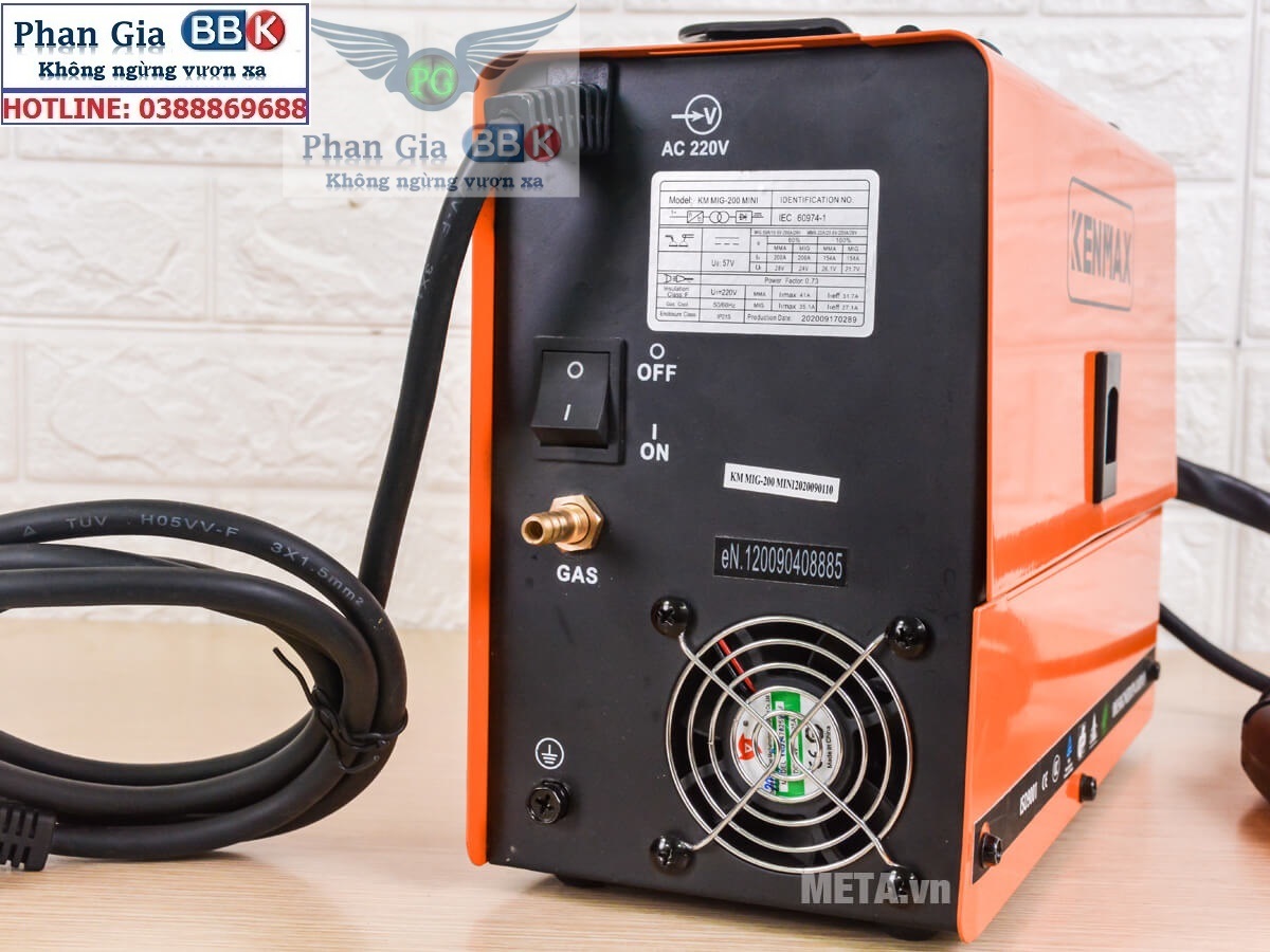 Máy Hàn MIG + Que KENMAX MIG-200 Mini + 1 Cuộn Dây Hàn 1Kg