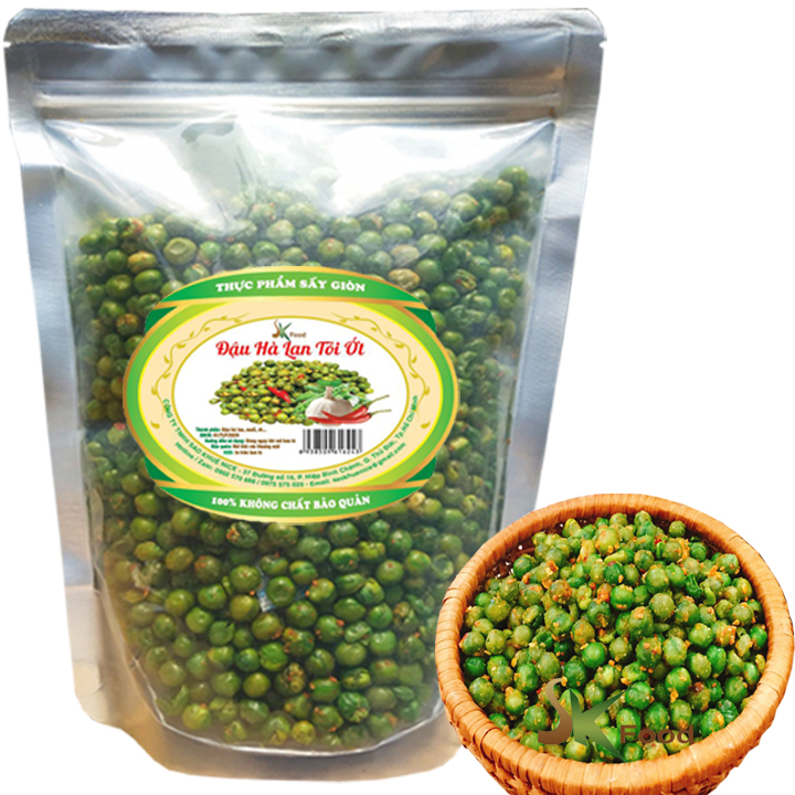 ĐẬU HÀ LAN TỎI ỚT THƯƠNG HIỆU SK FOOD - TỔNG 2 BỊCH 1KG