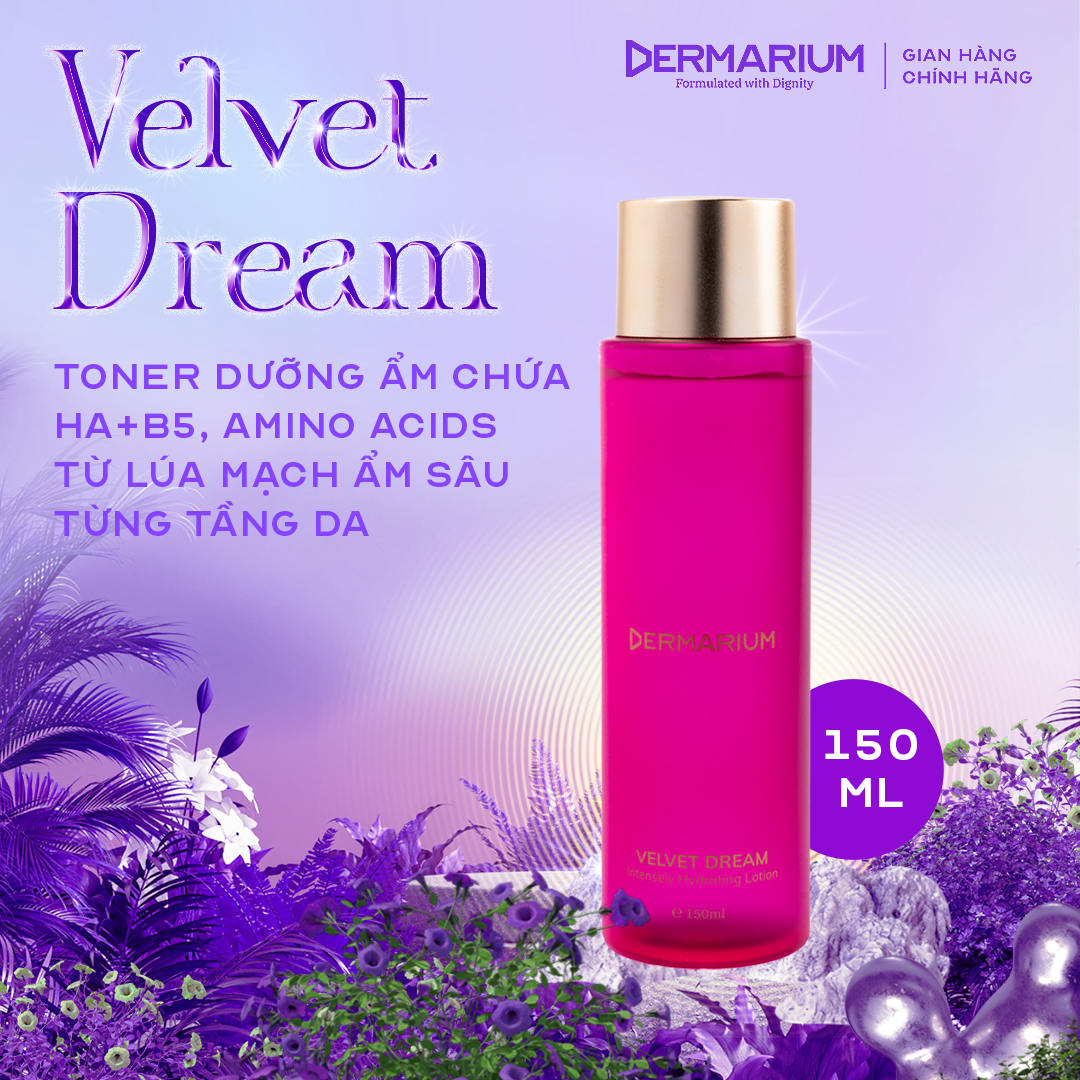 Toner (Nước Cân Bằng) Dermarium Dưỡng Ẩm Velvet Dream 150ml