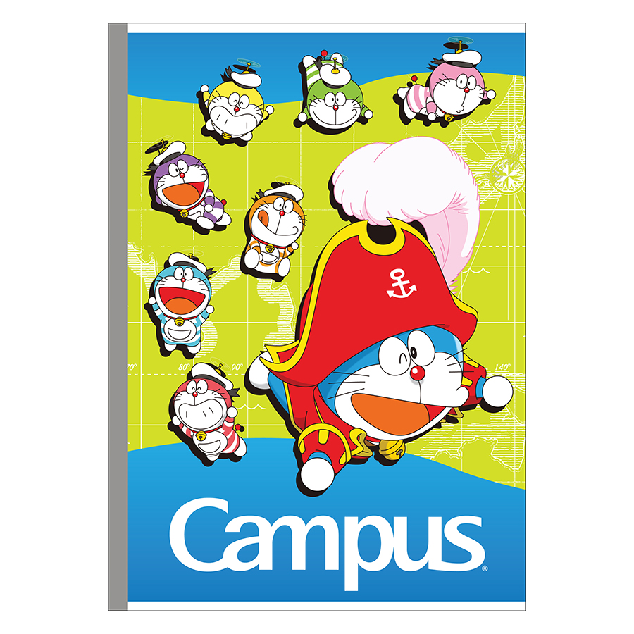 Lốc 5 Cuốn Tập Campus B5 Doraemon Nobita's Treasure Island NB-BDTR200 (200 Trang) - Mẫu Ngẫu Nhiên