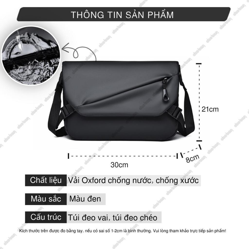 Túi đeo chéo nam cao cấp chống thấm nước Doo Bag túi đeo vai chất vải oxford cao cấp phù hợp đi làm đi chơi đi du lịch