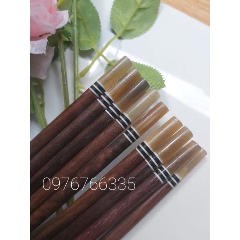 Đũa ăn gỗ trắc, Đũa ăn gỗ trắc tự nhiên khảm sừng trâu