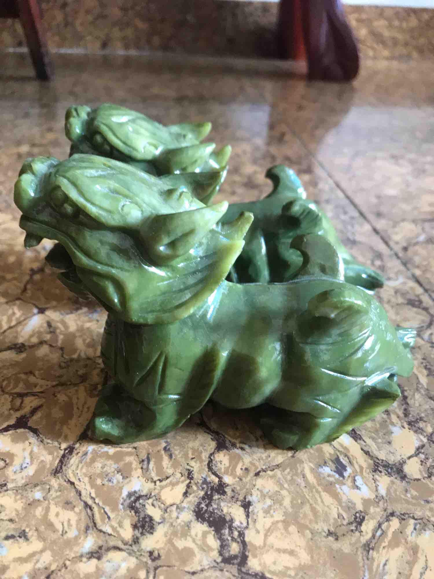 Cặp Tỳ Hưu Đá Sprentin Xanh Tự Nhiên Size Trung Dài 16cm Cao 10cm Sâu 5cm Công Dụng Thu Hút Tài Lộc Anh Chị mệnh Thủy mệnh Mộc mệnh Hỏa trưng bàn làm việc bàn thờ Thần Tài tốt may mắn ạ