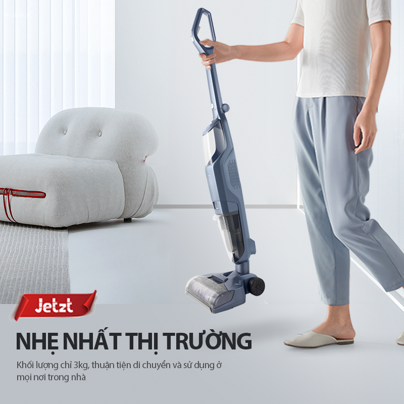 Máy lau sàn hút bụi trọng lượng siêu nhẹ JETZT H7, Hàng chính hãng