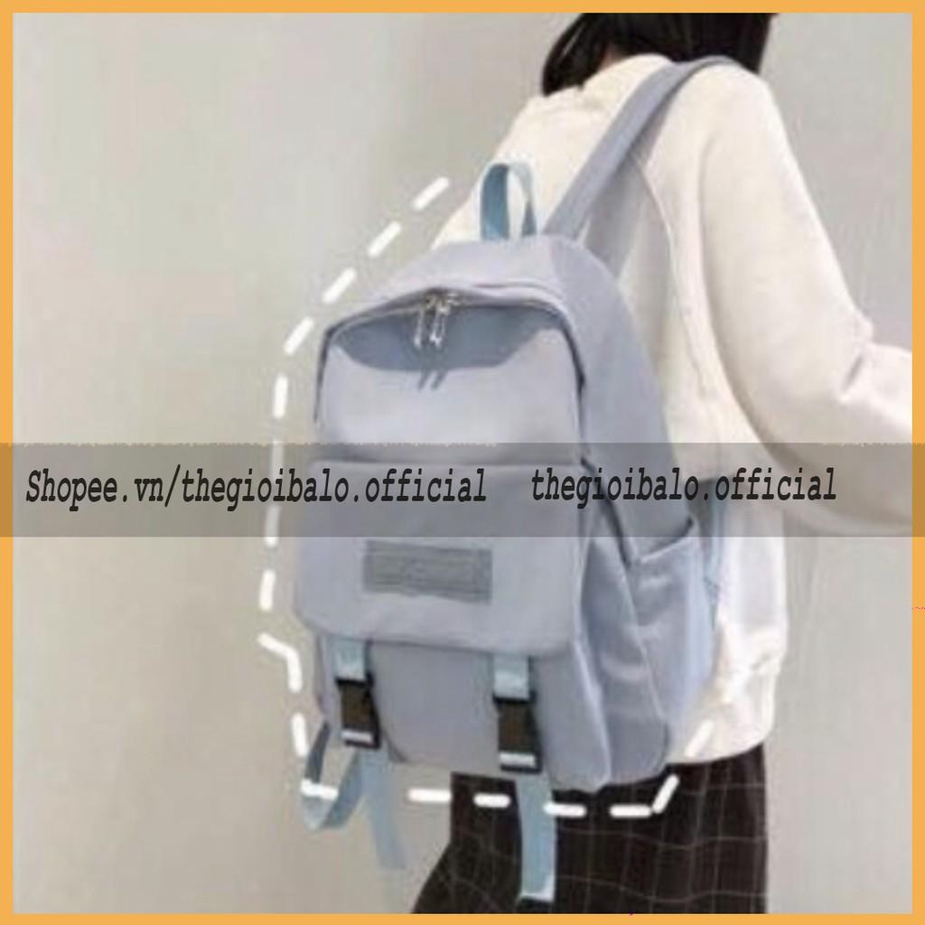 Balo cặp ulzzang basic nữ thời trang đi học đi chơi du lịch giá rẻ đựng vừa laptop canvas TRƠN | thegioibalo