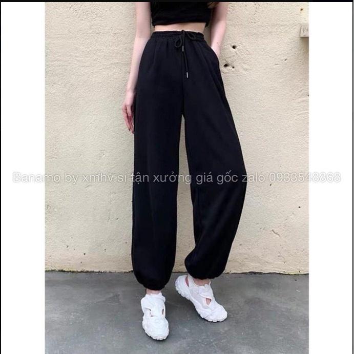 Quần jogger nỉ da cá ống suông bo gấu Unisex kiểu dáng thể thao siêu hot thời trang 297