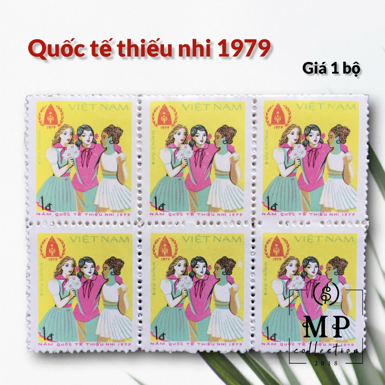 Bộ tem sưu tầm Năm quốc tế thiếu nhi Việt Nam 1979 4 con.