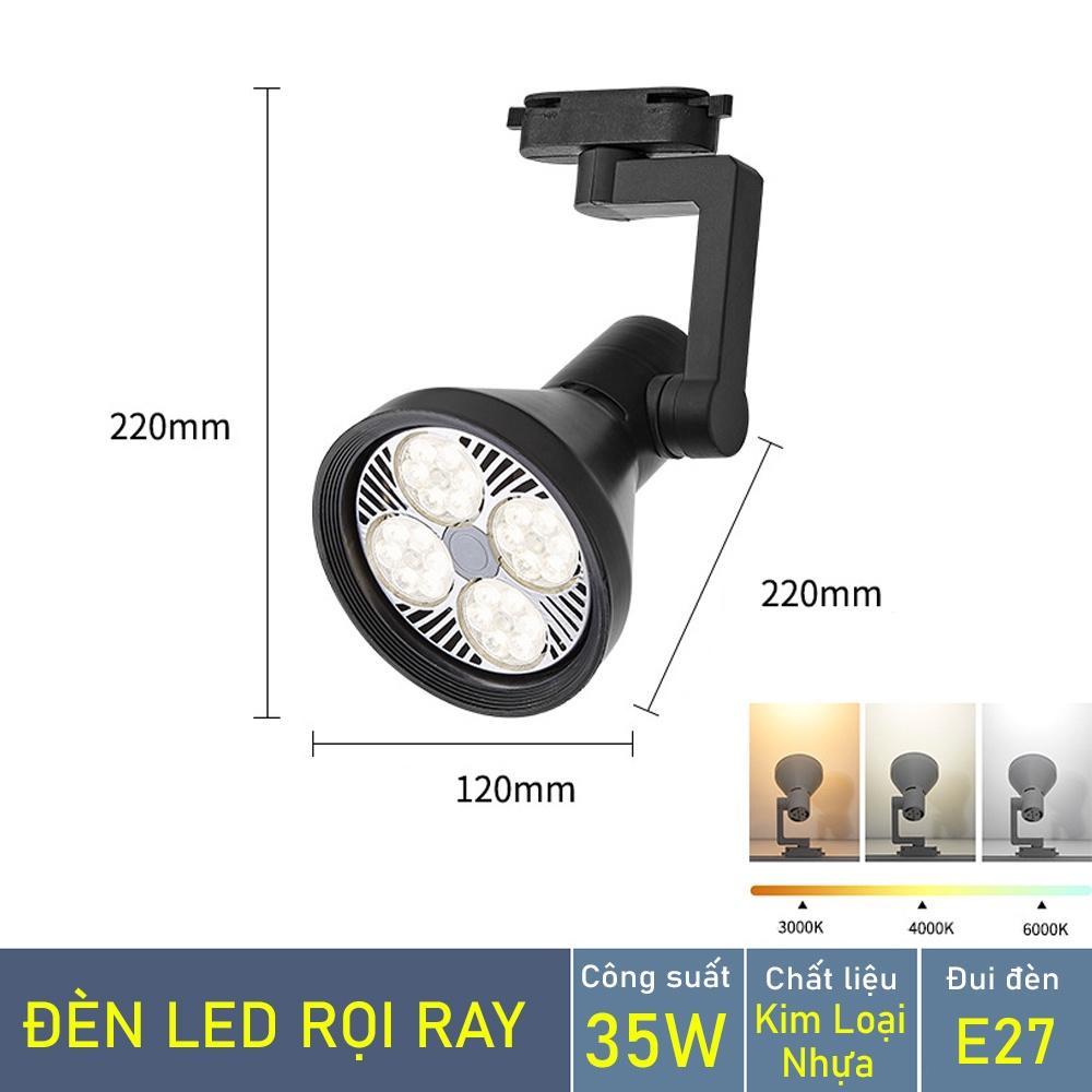 Đèn rọi ray LED 35W, Ánh sáng chiếu điểm Trang trí phòng khách, Nhà hàng, Khách sạn, Showroom, Tiểu cảnh Thủy sinh