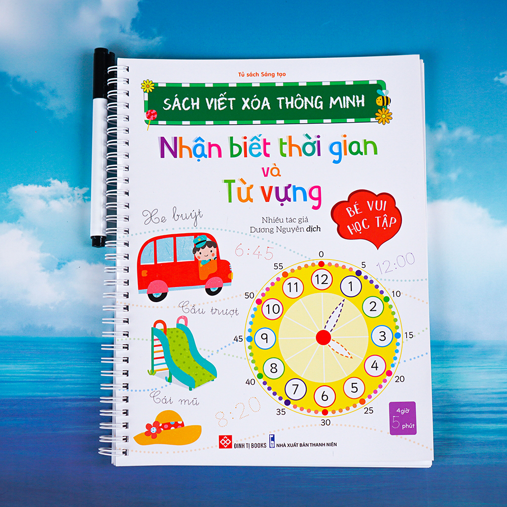Sách Viết Xóa Thông Minh - Nhận Biết Thời Gian Và Từ Vựng