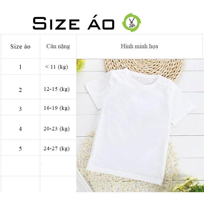 Áo Thun Trẻ Em Cho Cả Bé Trai Và Bé Gái Vải Cotton Cực Mát Nhiều Màu