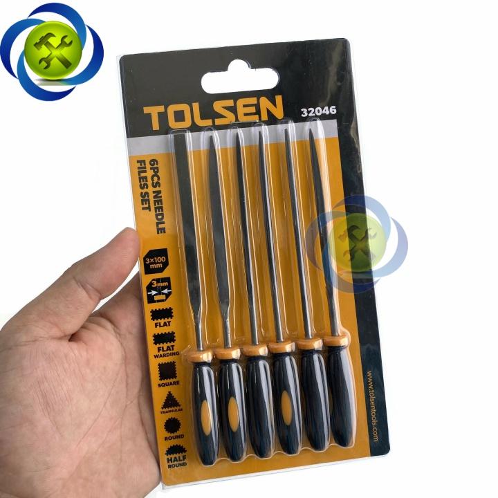 Bộ dũa kim cương Tolsen 32046 kích thước 3x100mm (6 cây)