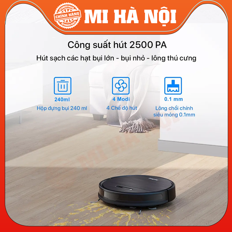 Robot hút bụi lau nhà Xiaomi Redkey R2 - Kết nối app thông minh - Hàng chính hãng