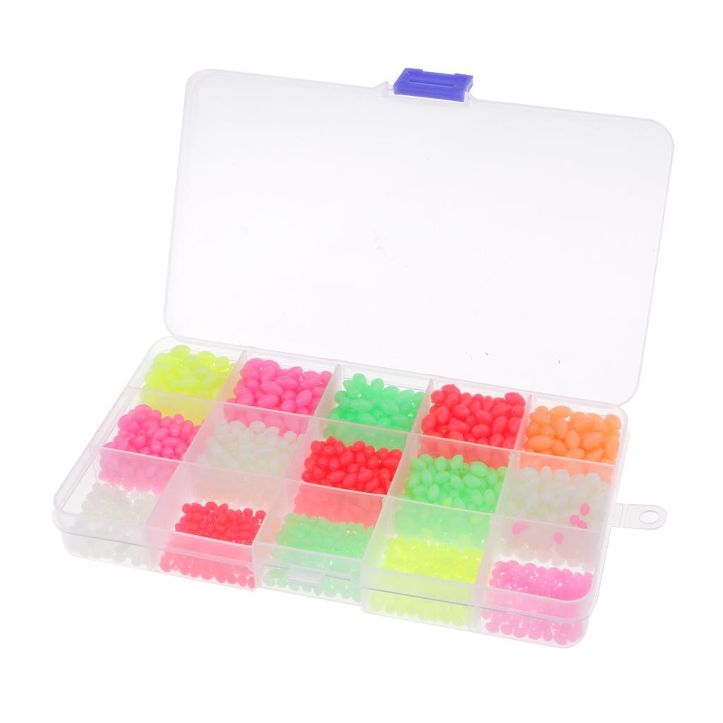 Fishing Beads Assorted,Fishing Tackle Plastic Mix Color Luminous Glow Fishing Beads Kit