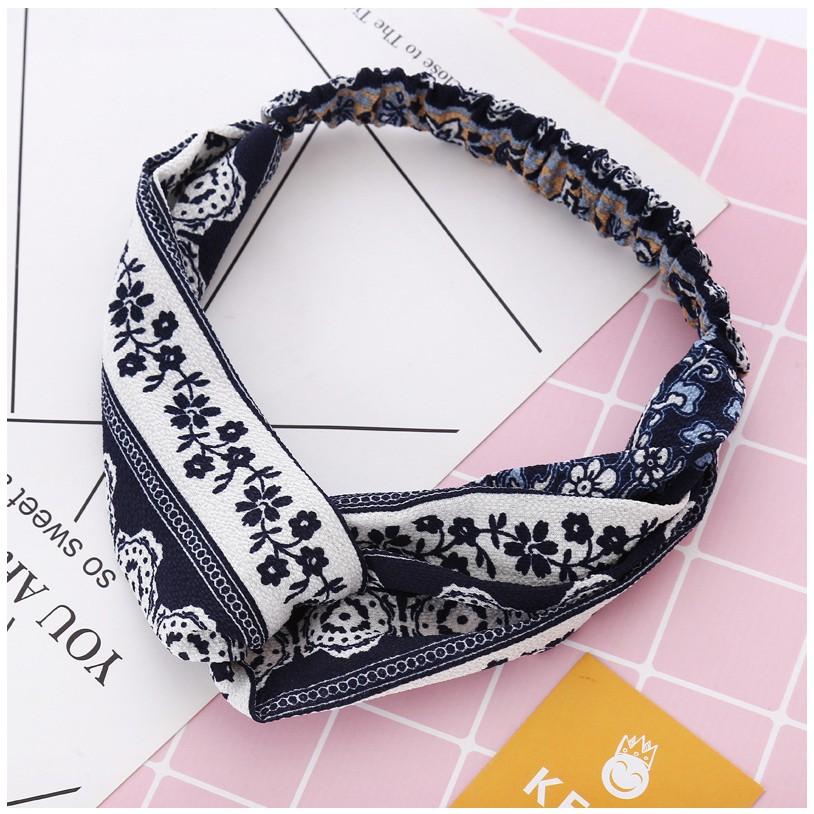 Băng Đô Nữ Turban Thổ Cẩm Hoa Nhí Basic Chất Voan Mát Lịm Sờ Cực Thích